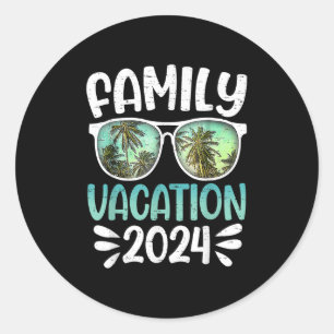 Adesivo Redondo Férias Familiares 2024 Grupo Familiar no Verão
