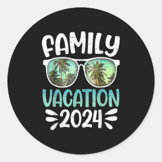 Adesivo Redondo Férias Familiares 2024 Grupo Familiar no Verão