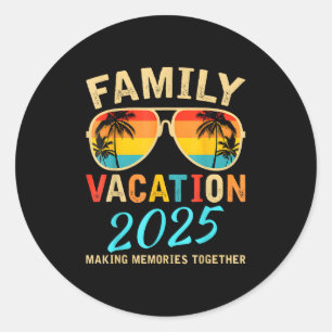 Adesivo Redondo Férias Familiares 2025 Férias de Verão em Matança