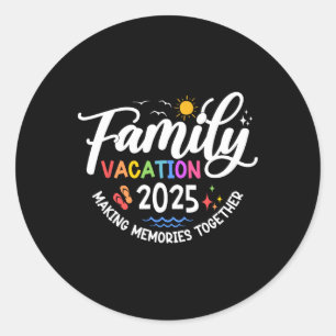 Adesivo Redondo Férias Familiares 2025 Férias de Verão em Matança