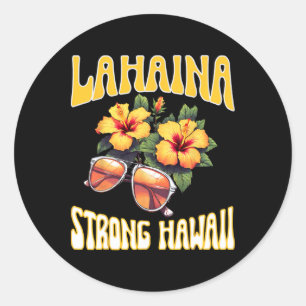 Adesivo Redondo Férias Familiares Havaiana Lahaina Strong Maui Haw
