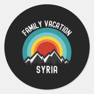 Adesivo Redondo Férias Familiares na Síria