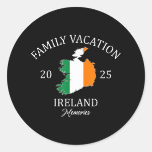 Adesivo Redondo Férias Familiares - Viagem Squad, Irlanda 2025