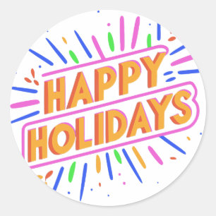 Adesivo Redondo Férias Felizes