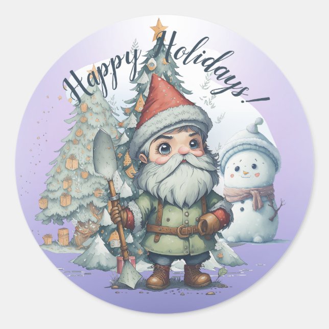 Adesivo Redondo Férias Felizes (Frente)