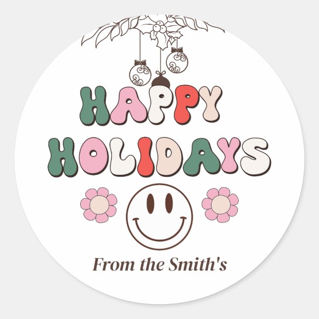 Adesivo Redondo Férias Felizes | Smile Round (Frente)
