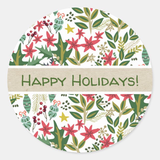 Adesivo Redondo Férias Feriosas Feriadas Quadradas Quimais Favorec (Frente)