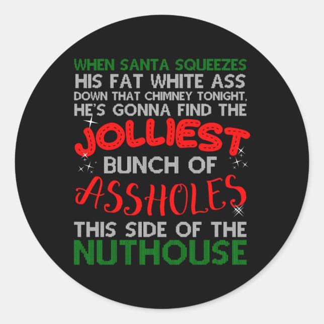 Adesivo Redondo Férias Jolliest Bunch Ugly (Frente)