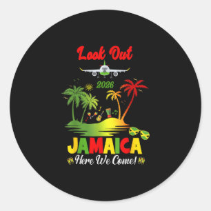 Adesivo Redondo Férias na Jamaica 2026 Grupo Jamaicano Corresponde