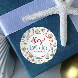 Adesivo Redondo Férias Náuticas Personalizadas