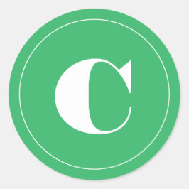 Adesivo Redondo Férias verdes iniciais a frio