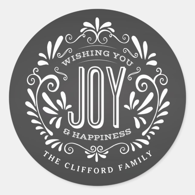 ADESIVO REDONDO FERIDAY CHRISTMAS CHALK ART ORNAKERS (Frente)