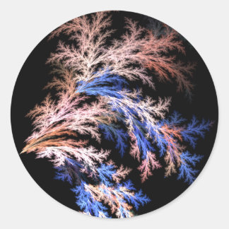Adesivo Redondo Fern fractal