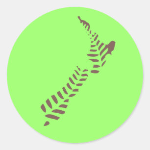 Adesivo Redondo Fern NZ 3 Sticker