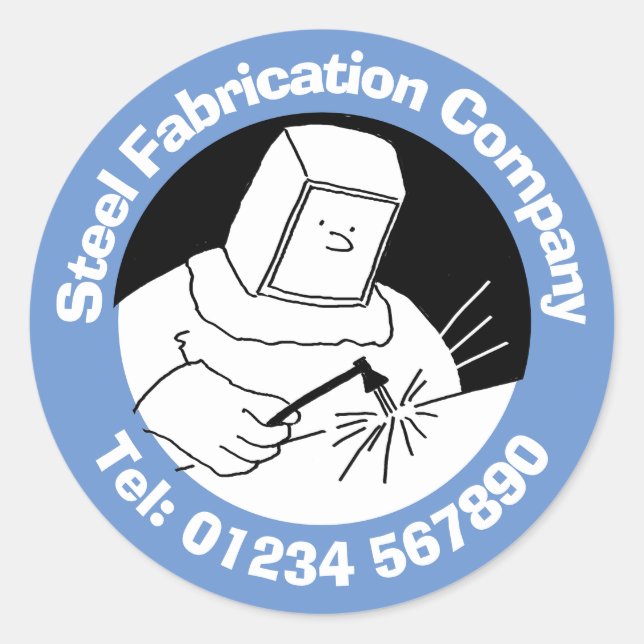 Adesivo Redondo ferragens e soldaduras de aço (Frente)
