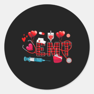 Adesivo Redondo Ferramentas De Enfermeiro Do Estetoscópio Do Dia d