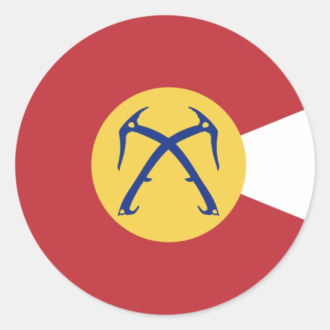 Adesivo Redondo Ferramentas de Gelo do Colorado (Frente)