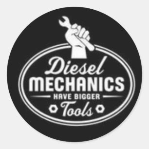 Adesivo Redondo Ferramentas diesel dos mecânicos