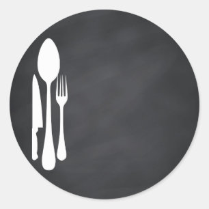 Adesivo Redondo Ferramentas Personalizar Cozinha de Texto do Quadr