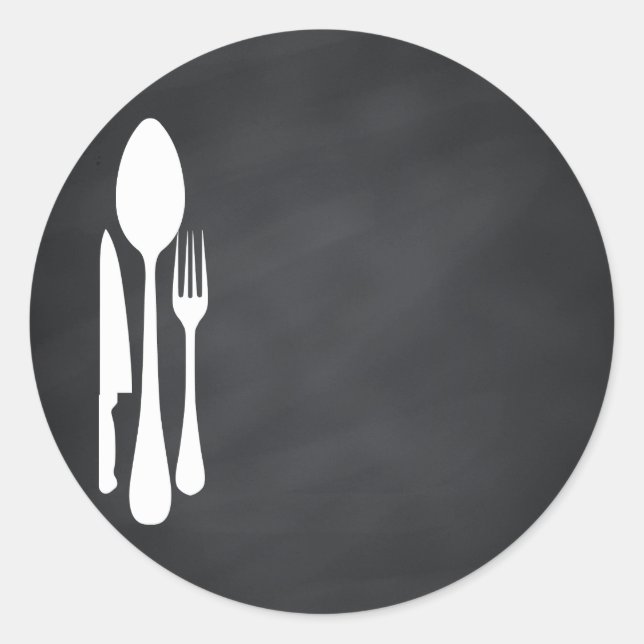 Adesivo Redondo Ferramentas Personalizar Cozinha de Texto do Quadr (Frente)