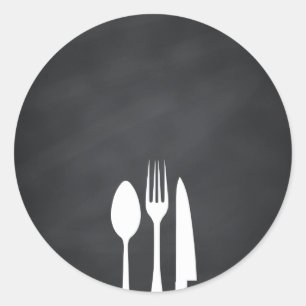 Adesivo Redondo Ferramentas Personalizar Cozinha de Texto do Quadr