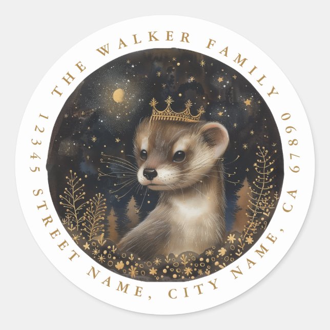 Adesivo Redondo Ferret Round Stickers (Frente)