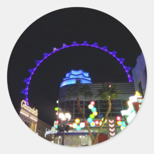 Adesivo Redondo Ferris Wheel em Alto Cilindro Las Vegas #5 Sticker