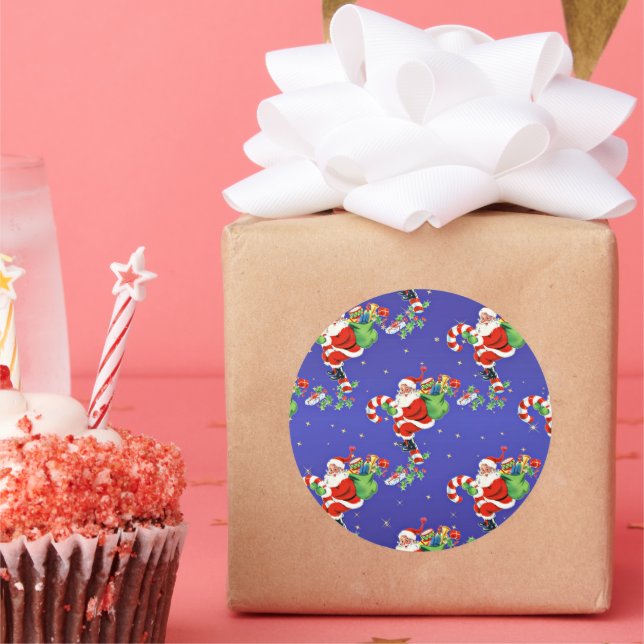 Adesivo Redondo Feset Santa Claus (Festa)