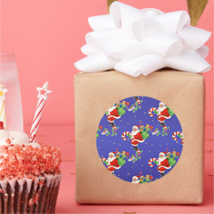 Adesivo Redondo Feset Santa Claus