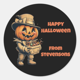 Adesivo Redondo Feshoreen Jack o lanterna