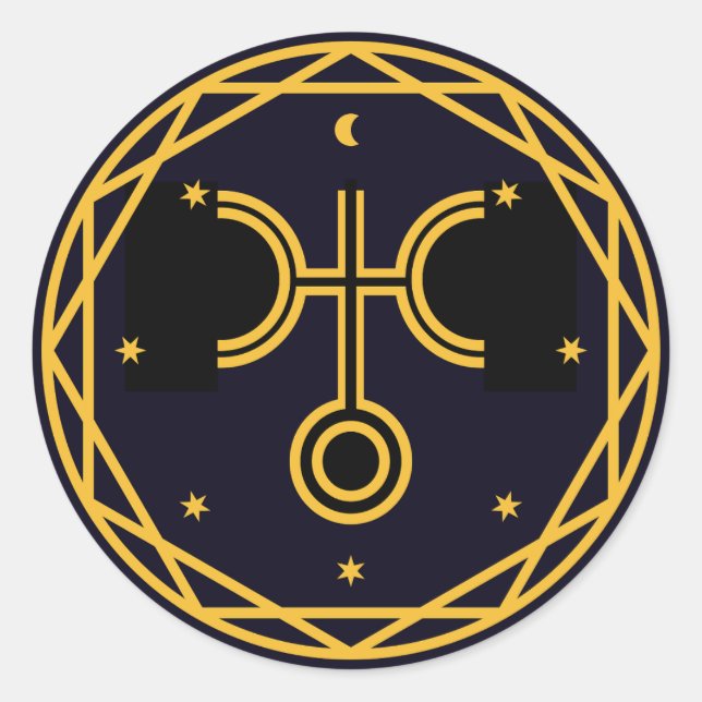 Adesivo Redondo Festa Celestial Occulta do Urano (Frente)