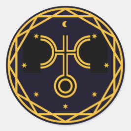 Adesivo Redondo Festa Celestial Occulta do Urano