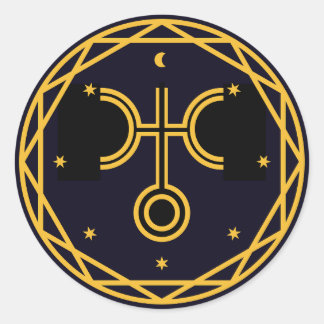 Adesivo Redondo Festa Celestial Occulta do Urano