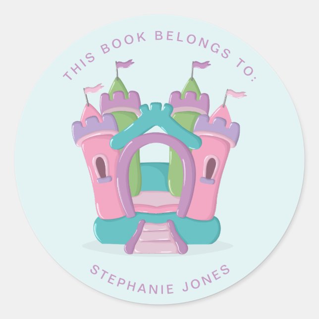 Adesivo Redondo Festa da Casa Bronca Este Livro Pertence (Frente)