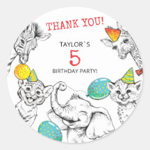 Festa de 5 do Clássico Round Sticker.