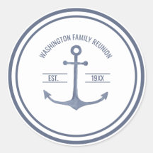 Festa de Anchor Azul de Reunião Familiar