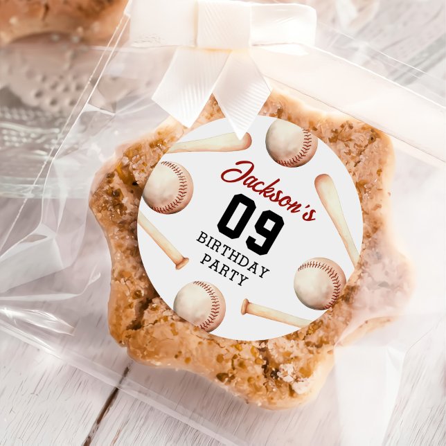 Adesivo Redondo Festa de aniversário Baseball Boy (Criador carregado)