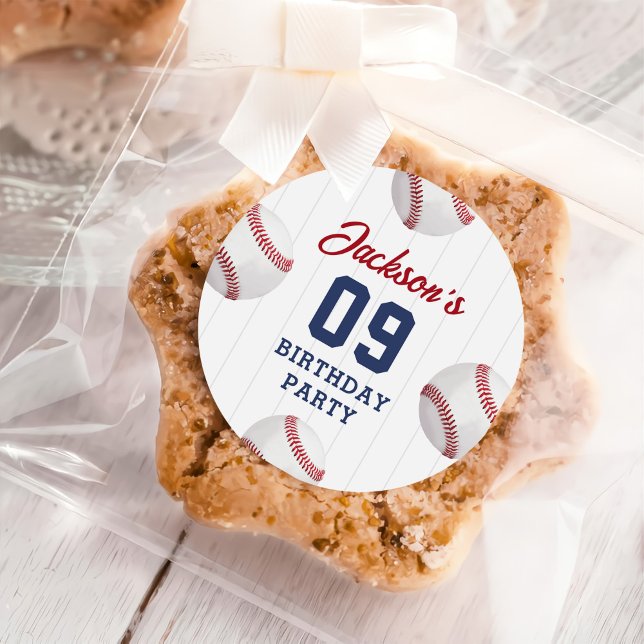 Adesivo Redondo Festa de aniversário Baseball Boy (Criador carregado)