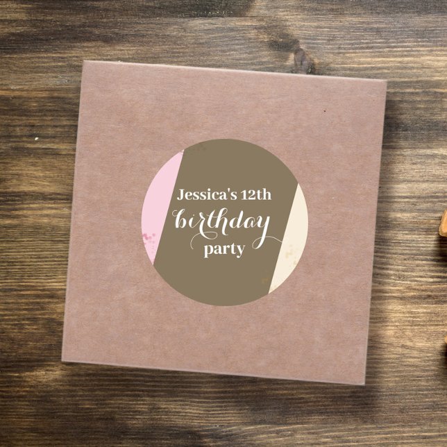 Adesivo Redondo Festa de aniversário Branca de Prprinkles napolita (Criador carregado)