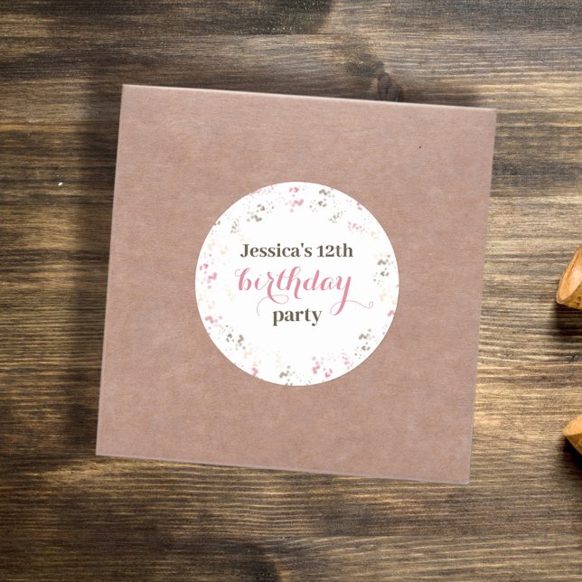 Adesivo Redondo Festa de aniversário Branca de Prprinkles napolita (Criador carregado)