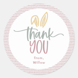 Adesivo Redondo Festa de aniversário Bunny