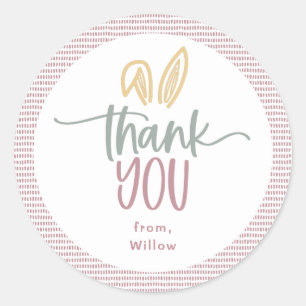 Adesivo Redondo Festa de aniversário Bunny