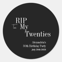 Festa de Aniversário de 30 anos RIP 20 anos Preta 