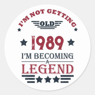 Adesivo Redondo Festa de aniversário de 35ª safra personalizada