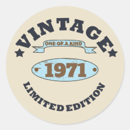 Adesivo Redondo Festa de aniversário de 55.a safra personalizada