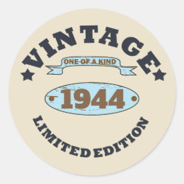 Adesivo Redondo Festa de aniversário de 80 de oitava safra persona