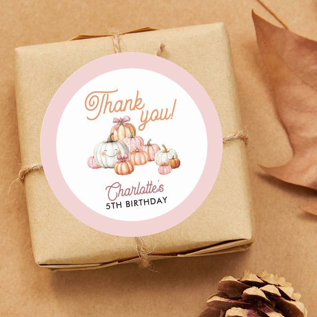 Adesivo Redondo Festa de aniversário de Arcos para abóbora de meni (Criador carregado)