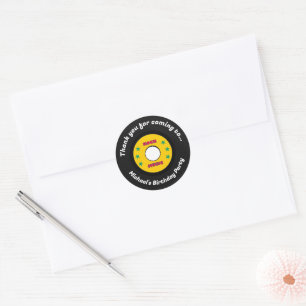 Adesivo Redondo Festa de aniversário de Banda Rock Star Boys