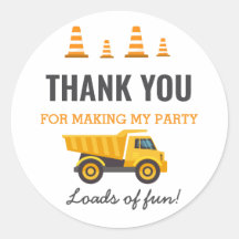 Festa de aniversário de Caminhão de Construção