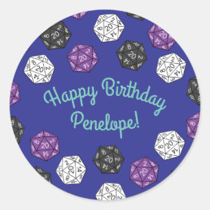 Adesivo Redondo Festa de Aniversário de criança de 20 DND Games 